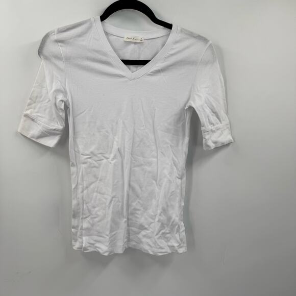 Active Basic white v neck top - Picture 1 of 5